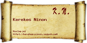 Kerekes Ninon névjegykártya